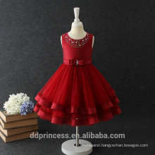 Hot selling and in stock party dress flower child wedding for girls of 7 years old